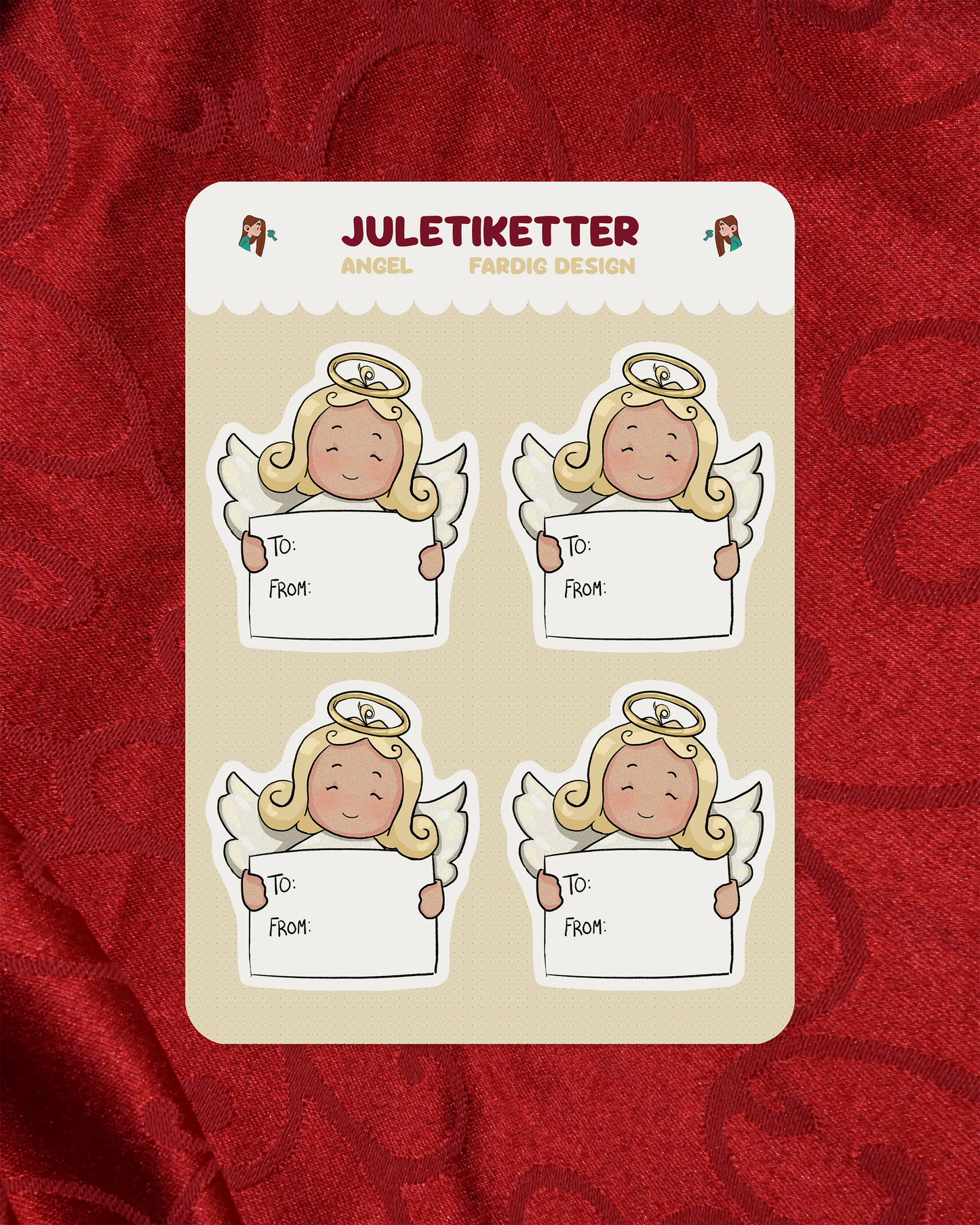 Juletiketter - Angel