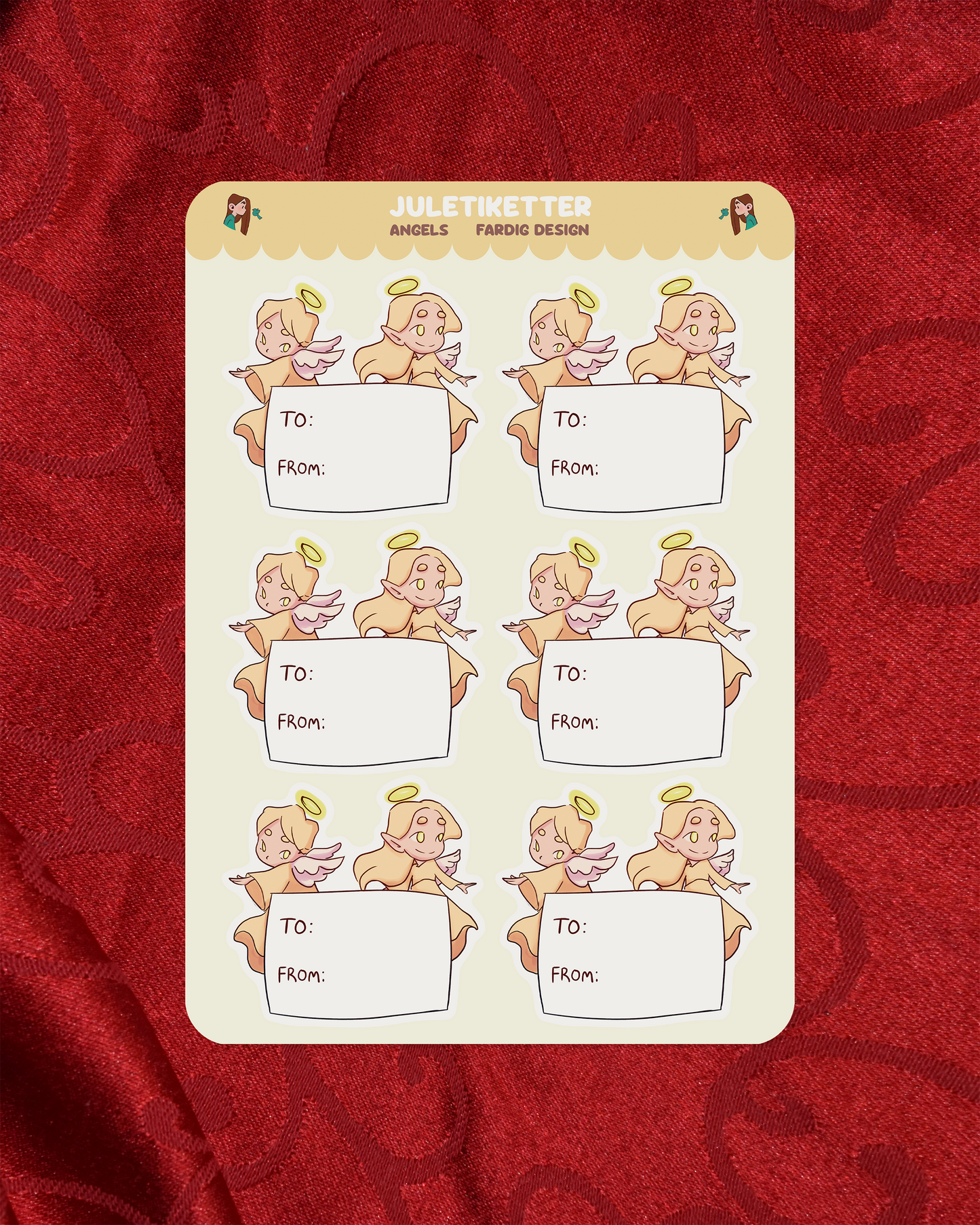 Juletiketter - Angels