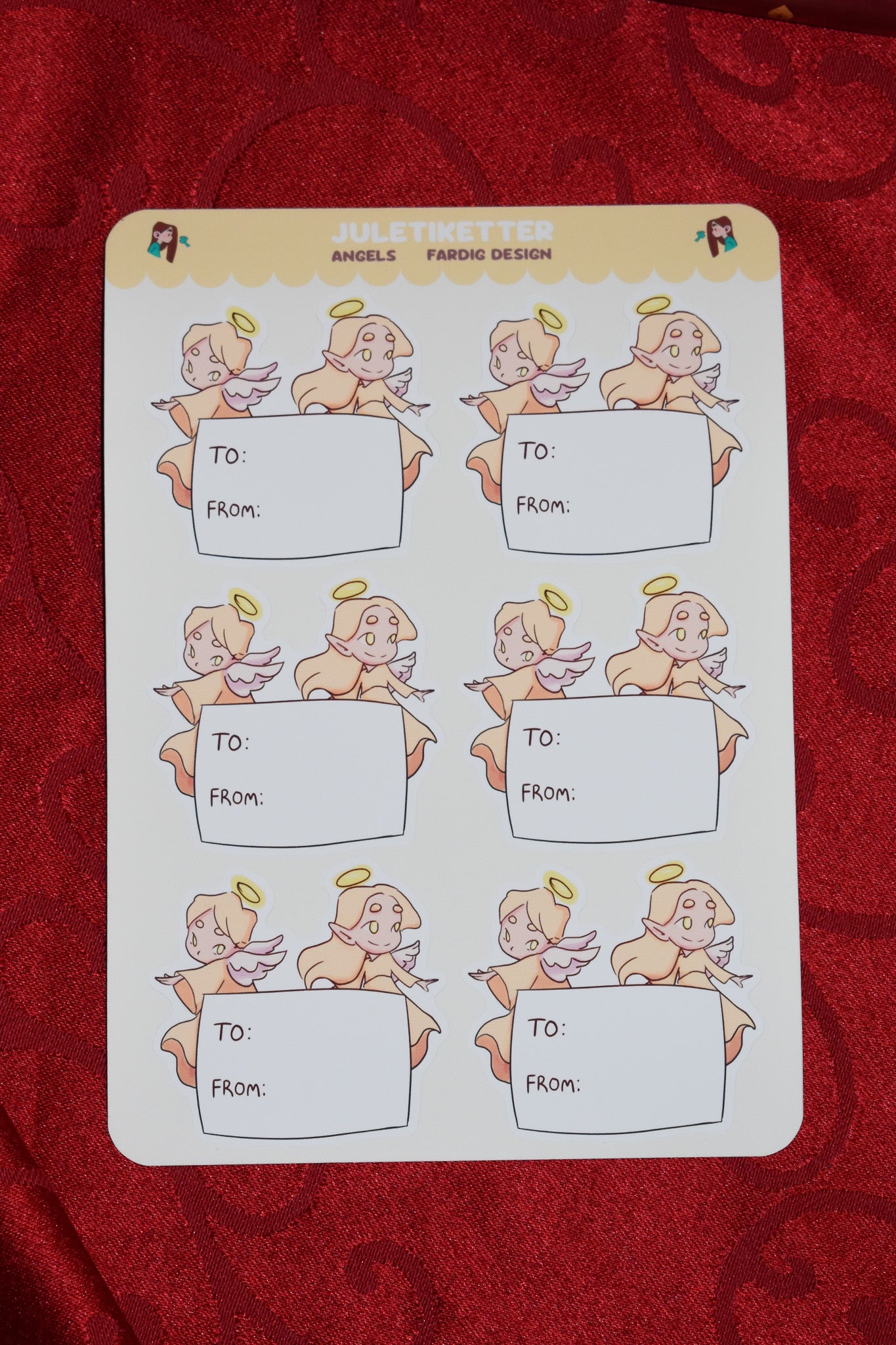 Juletiketter - Angels