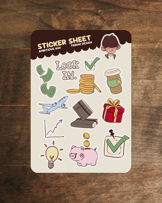 Sticker Sheet - Ambitious Ash
