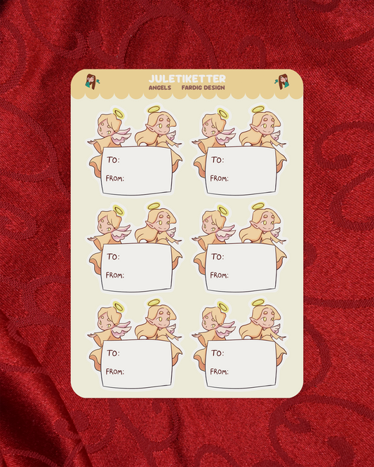 Juletiketter - Angels