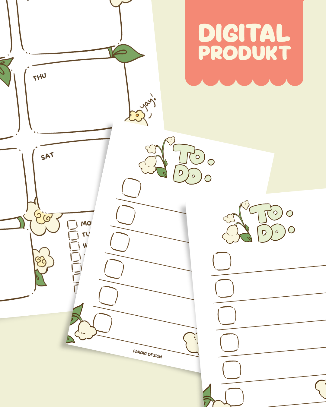 Floral - Veckoplanering & To do-listor